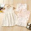 Girl Dress Cloud Cotton Floral Print Thin Dress Skirt For Girls Summer Air Conditioning Dress