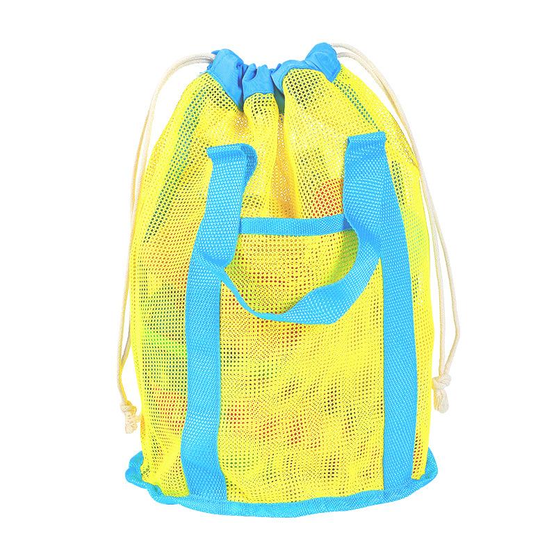 Grid Beach Bag Hand-held Toiletry Bag with Drawstring Pocket Travel Toiletry Bag Children's Toy Storage Bag Bathroom Swimming Bag