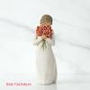 Handmade Imitation Wood Carving Resin Crafts Home Decoration Gift For Couples