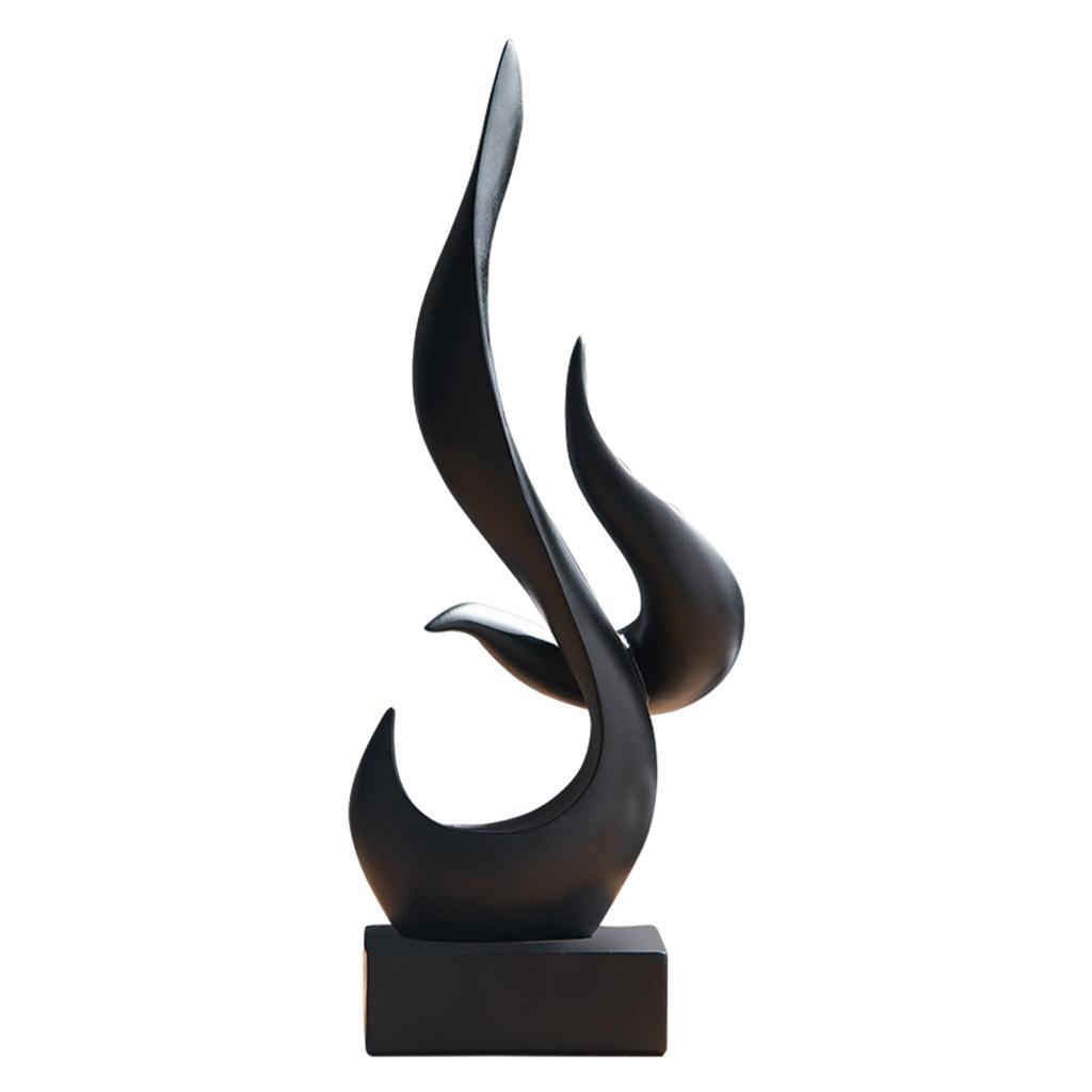 Modern Abstract Statues Sculpture Living Room Flame Shape Figurines Desk Decorations, Bookshelf