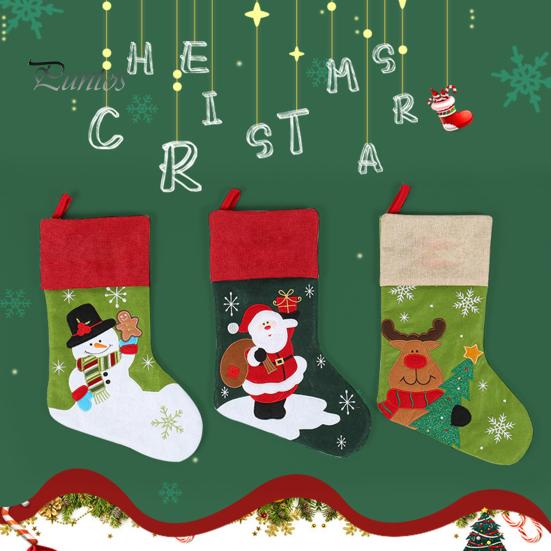 

Рождественские чулки Снеговик Лось Санта-Клаус Рождественская елка Снежинка Подарочный носок Сумка для конфет Праздничное украшение для праздничной вечеринки