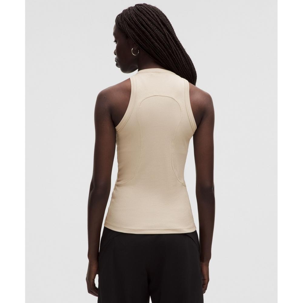 Lululemon Ribbed Stretch Cotton Tank Top  Slnsh Collection Mojave Tan
