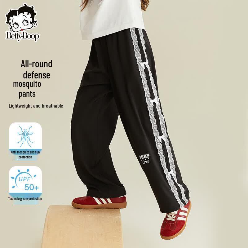 Betty Girls Quick-Dry Straight Casual Long Pants 150 cm чёрный