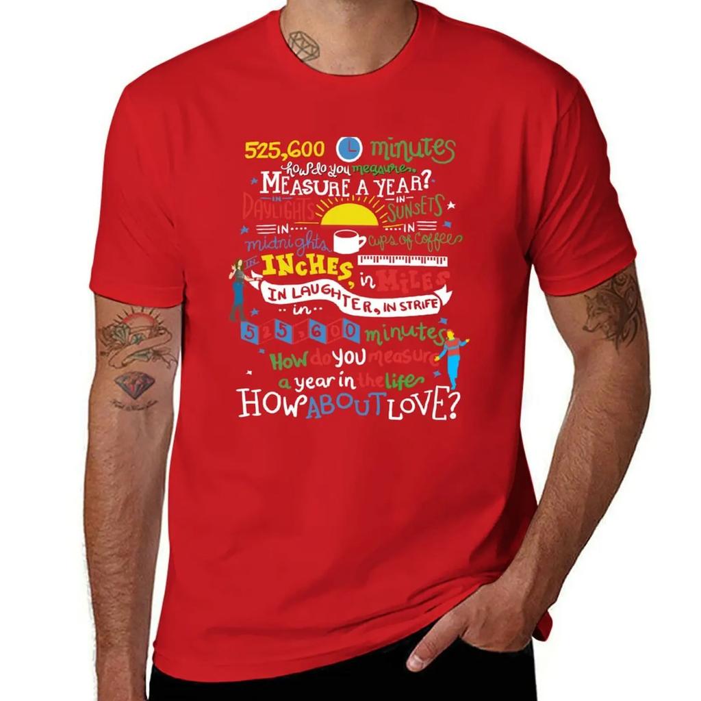 Rent Musical. Seasons of Love T-Shirt Cute Tops Tops Custom Shirt Cotton Graphic Tees Men T Shirts