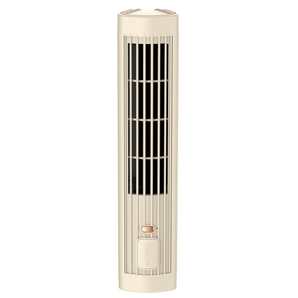 Bladeless Tower Fan USB Rechargeable 3Speed Standing Quiet Cooling Fan Mini Vertical Bladeless Floor Air Cooler for Home Bedroom