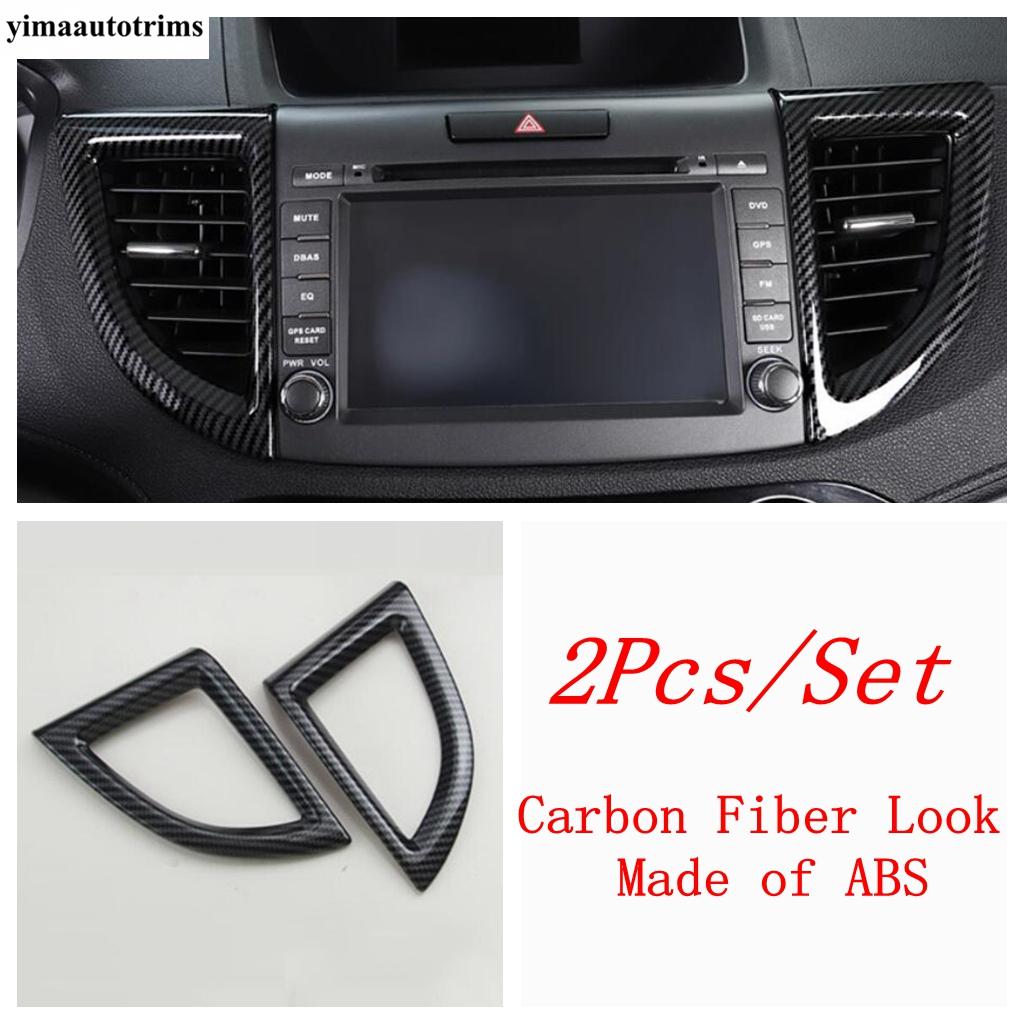 Carbon Fiber Accessories For Honda CRV CR-V 2012 - 2016 Dashboard Air Vent Gear Panel Handle Bowl Head Light Cover Trim Interior