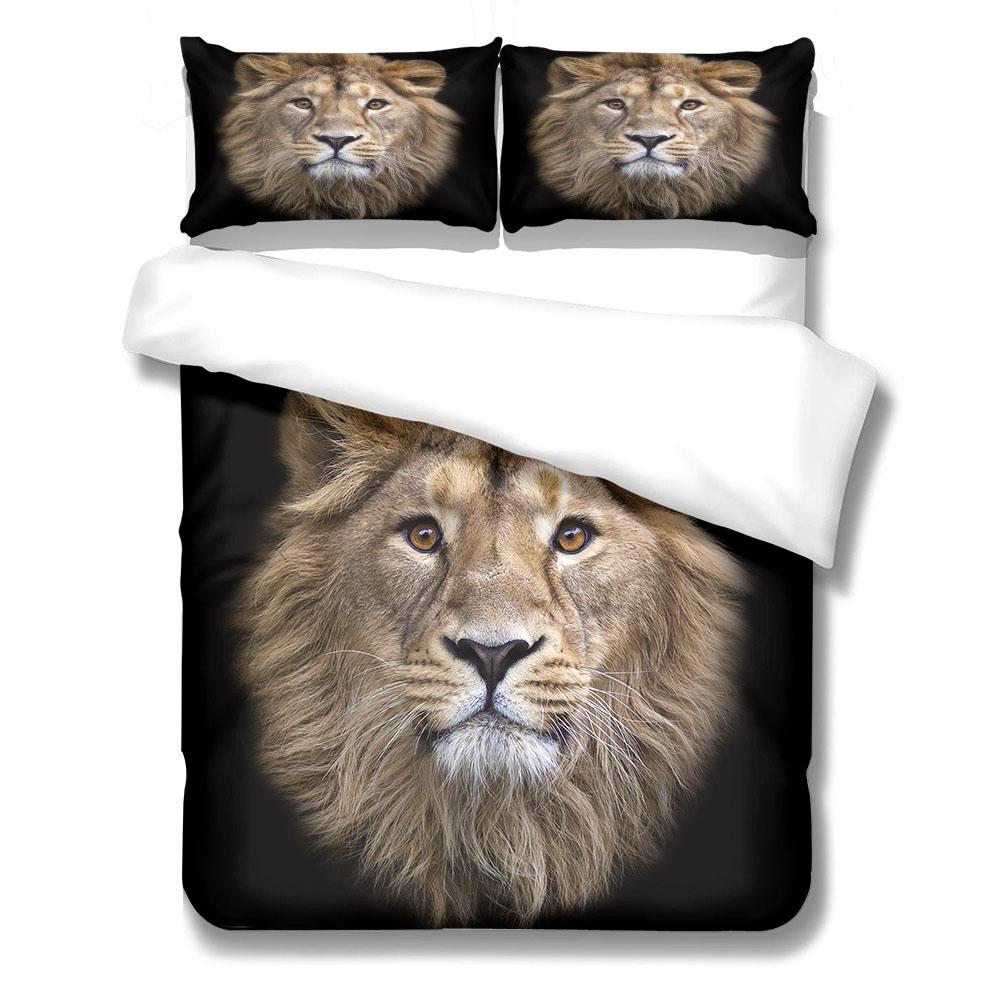 

Galaxy Lion 3D Duvet Cover Set EU Single Double King US Twin Full Queen King Green Lantern Bed Linen Set Durable EU single(135x200cm)