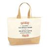 Jute Tote Bag - PLANETEE - A Miguel Also Great - Natural Jute - Customizable - Reinforced Handles