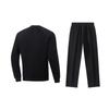 Li Ning Logo Print Simple Fitness Training Comfortable Versatile Crew Neck Pullover Long Sleeve Sweatshirt Casual Sports Set AWDU915-1-AKL03-1