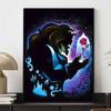 Disney Diamond Painting Beauty and The Beast Magical Starry Sky Silhouette Style Wall Decoration Full Diamond Cross Stitch DIY Gift Home Decoration