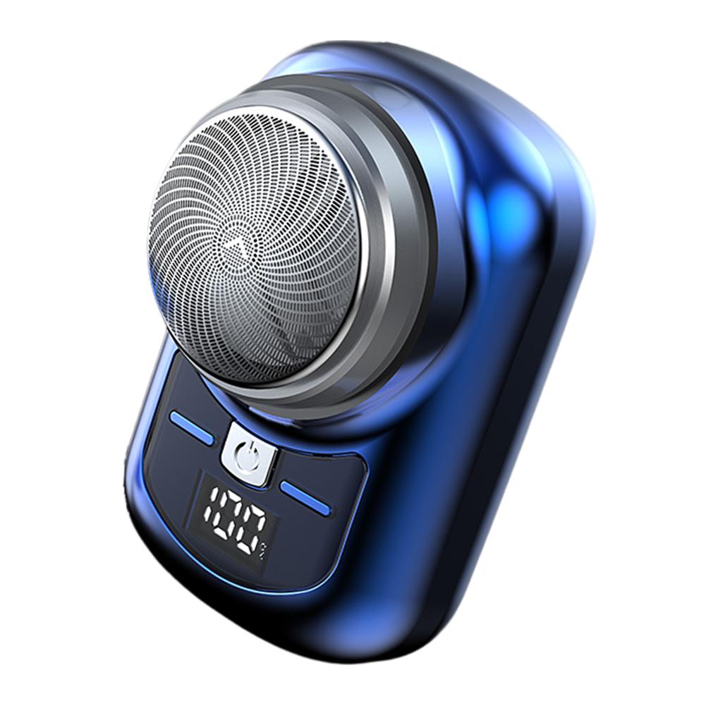 Tragbarer Mini-Elektrorasierer, 180 mAh, digitale Leistungsanzeige, Bartschneider, wiederaufladbar über USB, zum Entfernen von Brust- und Körperhaaren