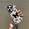 Black butterfly mobile phone case IP13 advanced sense Internet celebrity Apple 15 mobile phone case 14Pro black frame new 12PM