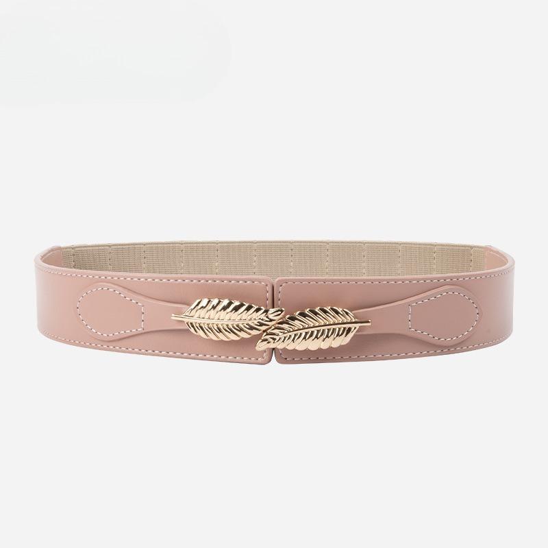 Ladies' Leather Belt with High-end and Fashionable Waist Cinching, Slimming Effect, Paired with A Coat and Waist Cinching Leather for Women