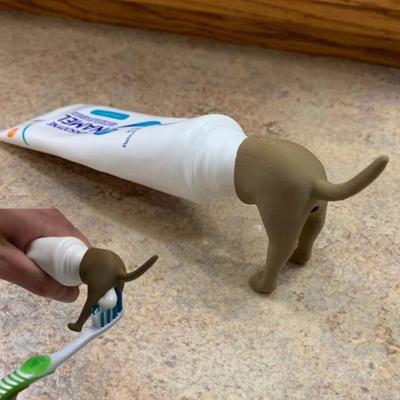 Pooping Dog Butt Topper Topper Topper Pooping Tooth Paste Cap Čepice na topper na zvracení Čepice s dávkovačem Animal Funny Gadgets Dárek pro přátele