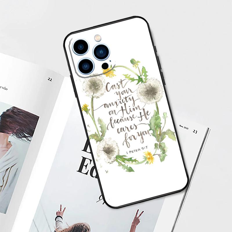 Jesus God Bible Quotes Case For iPhone 17 Pro Max 17 Air 11 14 15 16 Pro Max 12 13 Mini 16 Plus 16e Phone Cover
