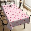 Attractive Pink Heart-shaped Valentine's Day Tablecloth - Durable Polyester Fiber
