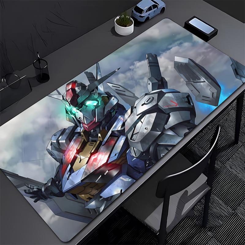Gaming Mouse Pad Mechanical Warrior Gundam Aerial Accessories Office Gamer Desk Mat Non-Slip Laptop Ground Mat PC Large Mousepad