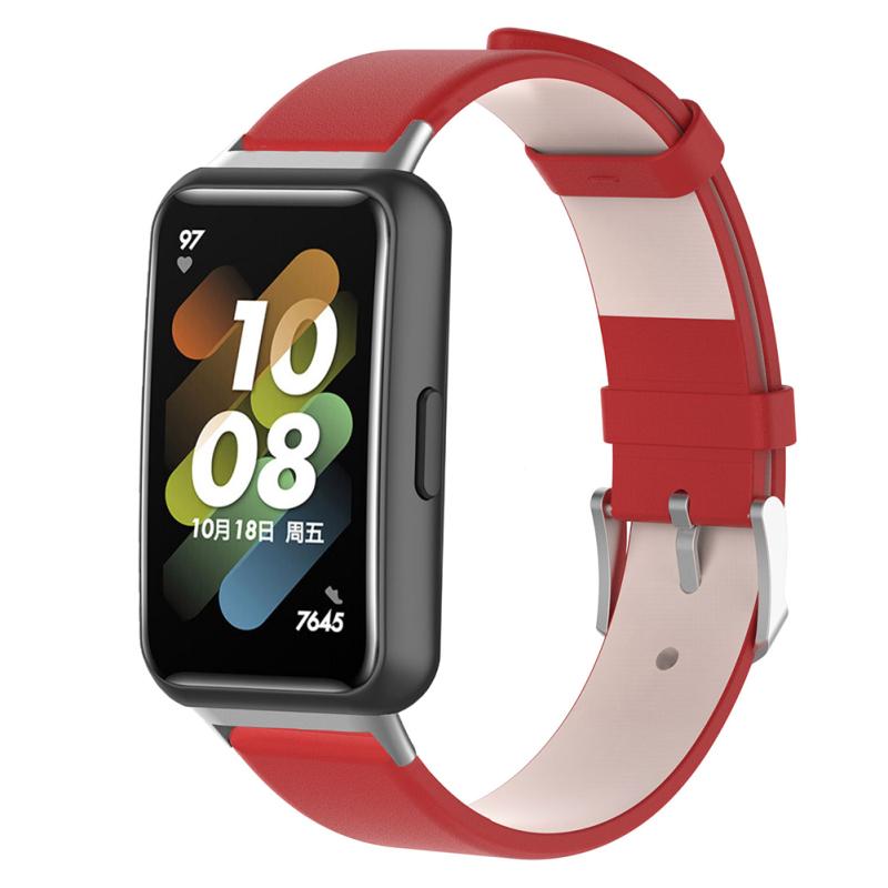 Leather Band Soft Watch Strap Compatible For Huawei Band7 Honor Band 7 Smart Bracelet Replacement