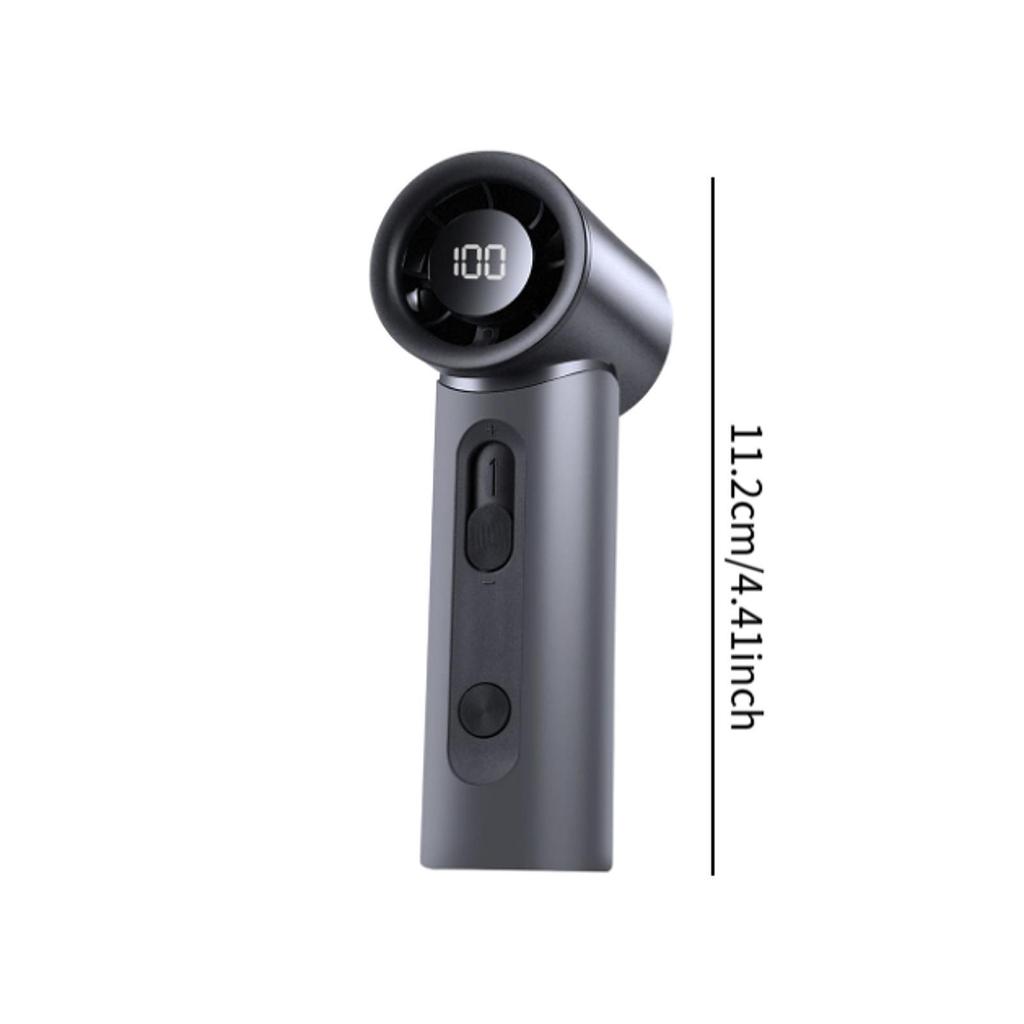 Handheld Fan 1800 mAh Lightweight Rechargeable LED Digital Display Mini Cooler for Office Travel Table Camping Household
