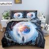 Astronaut Duvet Cover Set Spaceman Pattern Bedding Set for Boys Girl Microfiber Bedclothes Twin King Size 2/3pcs Comforter Cover