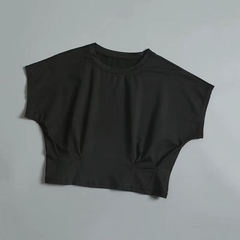 

Женская быстросохнущая фитнес-футболка - Короткий рукав, приталенный крой, дышащий топ для йоги для летних видов спорта и бега. S