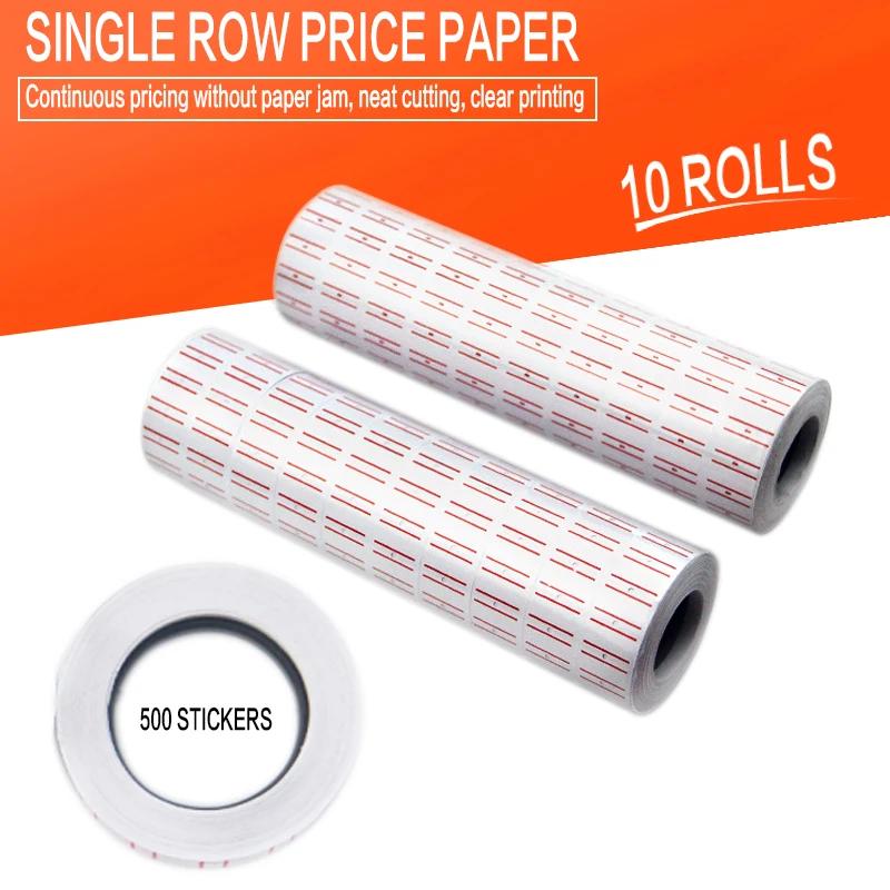 10 Rolls Price Label Tag for MX-5500 Price Gun Label Sticker, 5000pcs White and Color Retail Shop Price Gun Label
