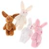 5 pezzi 6 cm mini ciondolo coniglio congiunto coniglietto di peluche per bambola giocattolo bouquet portachiavi