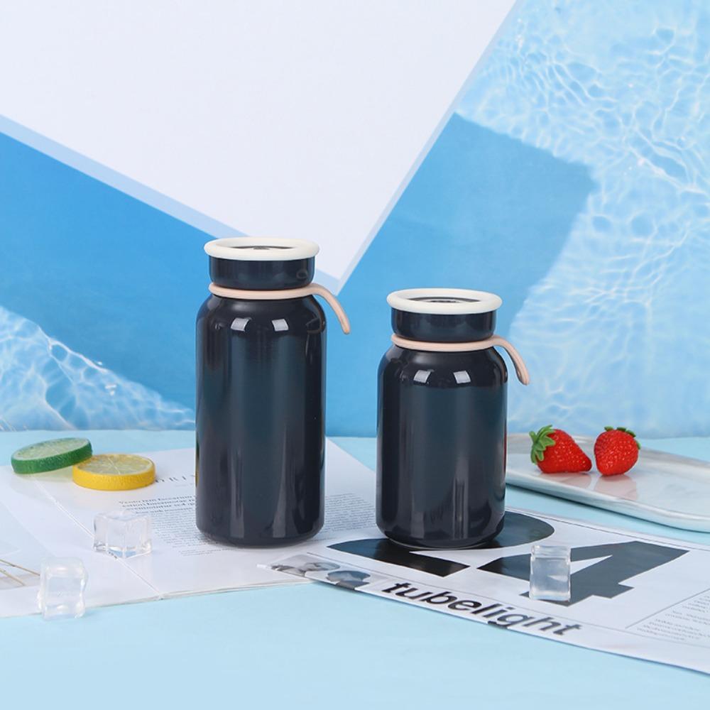 Mini Izolowana Butelka na Wodę ze Stali Nierdzewnej 400ml Kubek Termos Przenośny Szczelny z Pokrywką Kubek Podróżny Mleko Sok Kawa Kubek na Wodę