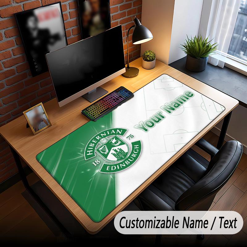 Large Mouse Pad Hibernian FC Print Custom Name Text Desk Mat for Office Gaming