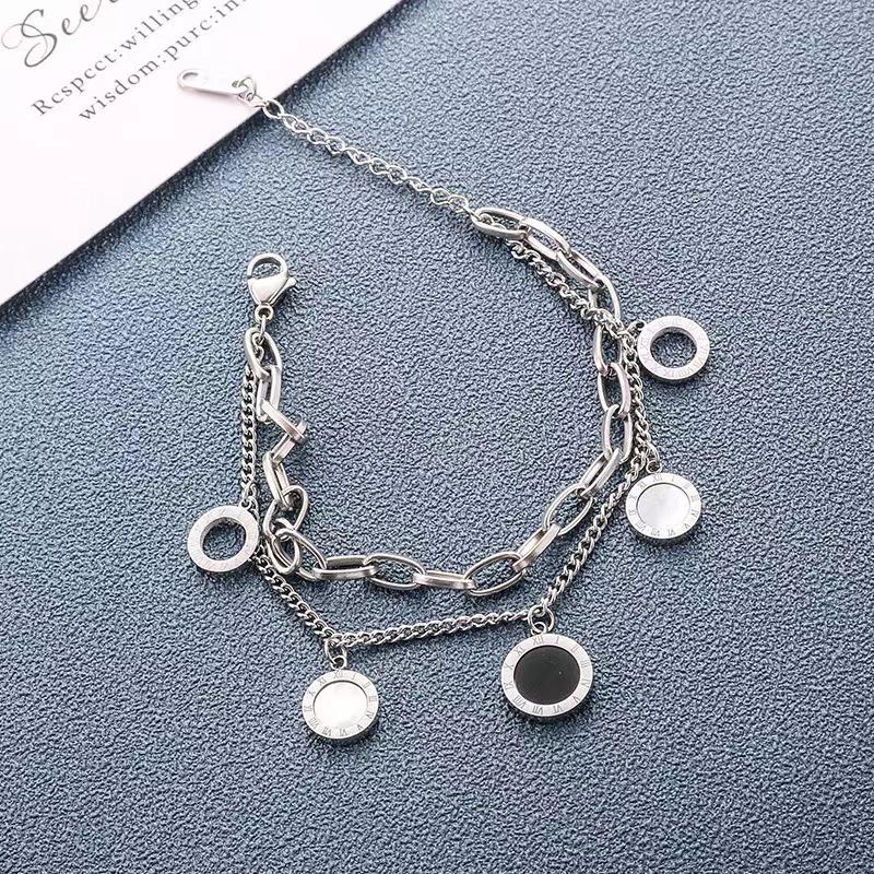 Women's Fashion Titanium Steel Bracelet: Elegant Japanese & Korean Design, Non-Fading Stainless Steel, Versatile Jewelry.
