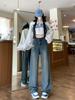 Women's High-Waisted Slimming Straight-Leg Jeans - Autumn/Winter 2025 Plus Size, Loose Wide-Leg Fit