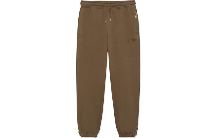 Li Ning BADFIVE Knitted Sweatpants Men s Vibrant Umber Moderate Cuffed Pants AKLRC35-1 XL