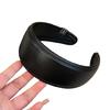 Wide Brimmed Leather Hairband Stylish Design Headwear Comfortable Wear Daily For Work Date or Party Leisure