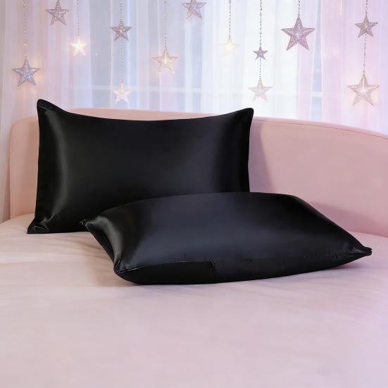 Satin Pillowcase Smooth Cooling Faux Silk Pillow Case for Sleeping Wrinkle-Free Pillow Cover for Women Men