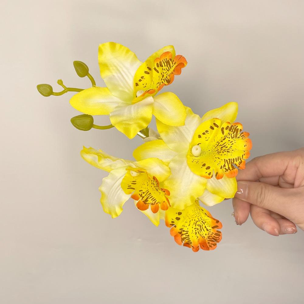 Orchid Flower Fairy Hairpins Artificial Flowers Spring Summer Hair Clips Wedding Party Photography Hair Accessories