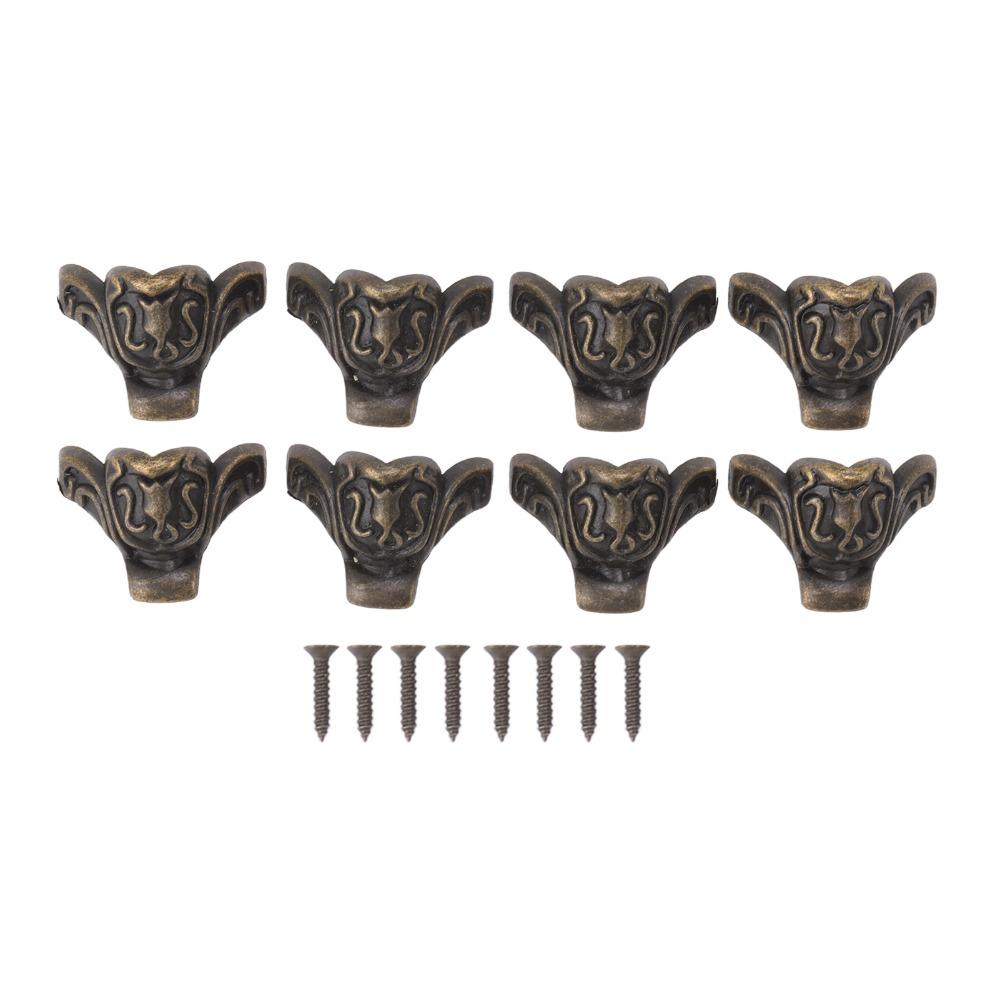 8pcs 8 Pieces Decorative Legs Zinc Alloy Corner Protector Feet Hardware Furniture Legs Furniture