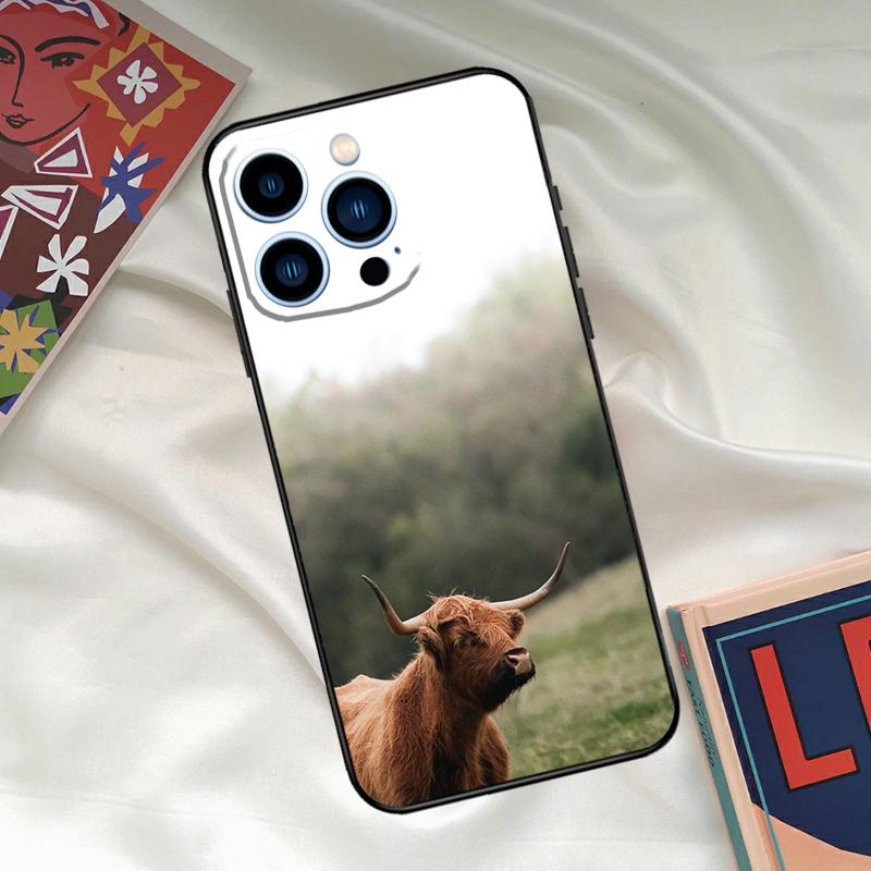 

Highland Cows Phone Case For iPhone 16 15 14 12 11 13 17 Pro Max 15 16 Plus 13 Mini 16e 17 Air Funda Cover iPhone 16 Plus
