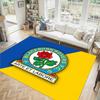 Blackburn Rovers Football Design Crystal Velvet Carpet Cozy Non?Slip Printed Rug For Bedroom Living Room Entrance