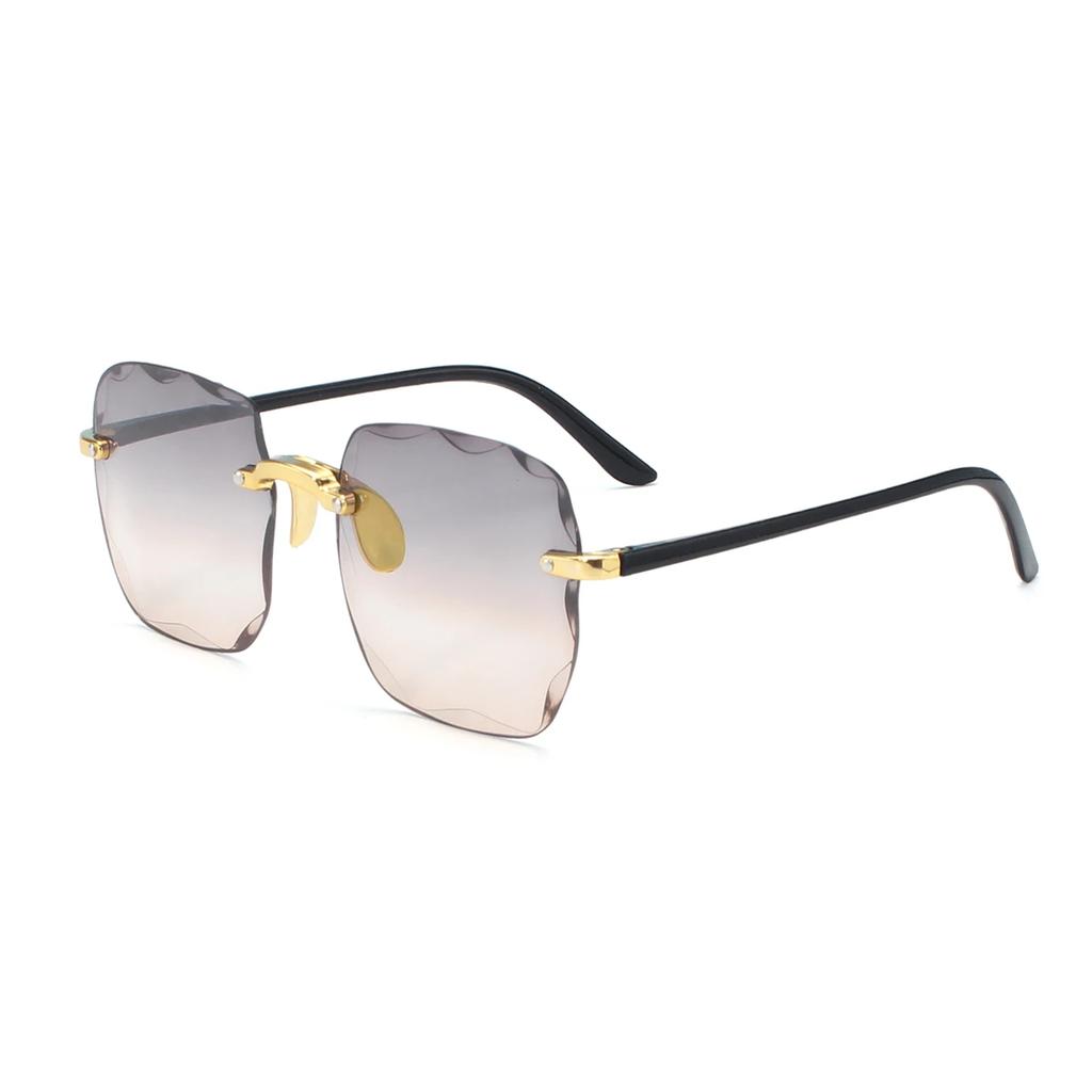 New Rimless Women's Sunglasses Fashion Gradient Lenses Sun glasses Lady Vintage Alloy Legs Classic Designer Shades UV400