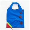 1pc Reusable Grocery Shopping Bag | Leak Proof, Square Shape, Foldable Tote With Cute Strawberry Design And Clutch Accessory