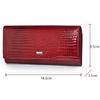 Genuine Leather Womens Wallet European Style Magnetic Closure Multi Function Card Holder Large Capacity Long Patent Leather Purse