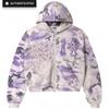Oversized Hooded Sweatshirt With Vintage Print Y2K Goth Streetwear Unisex Loose Fit Fall Casual Top
