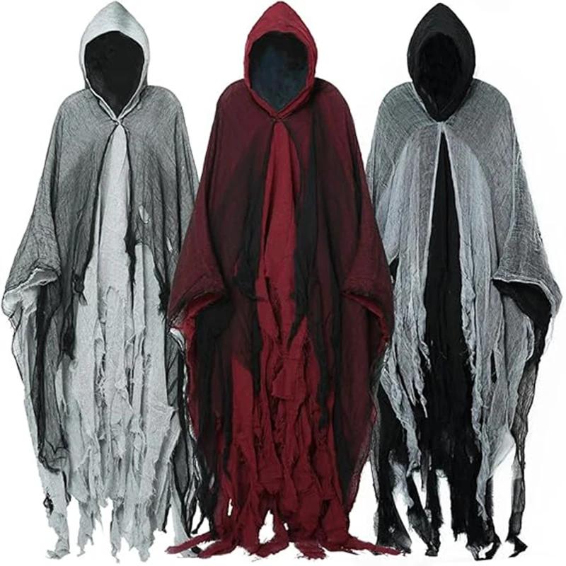Halloween Cloak Witch Cloak Grim Reaper Costume Cloak Haunted House Costume Dress Up Horror Trick Costume Props