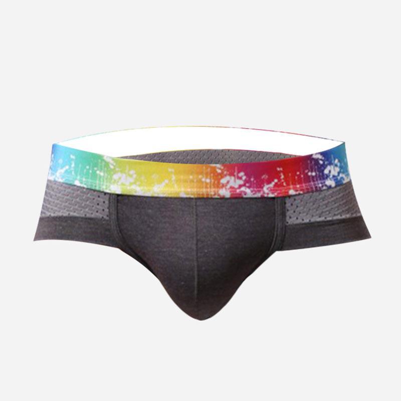 Men's Low-Waist Mesh Briefs: Breathable, Comfortable Modal, Wide-Edge Design, Anti-Squeeze, Sexy Summer Underwear for Boys