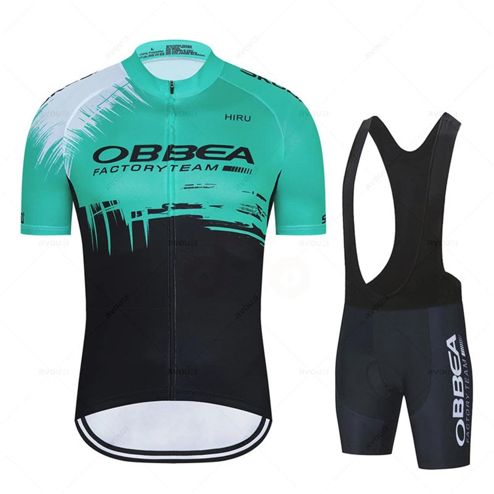 

2025 Team Cycling Jersey Set Summer Ropa Ciclismo Men Hiru Short Sleeve Cycling Clothing Outdoor MTB Riding Bike Uniform Maillot L