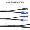 High Current Power Con XLR Cable Combination Cable for Stage Lights Delivering Both Electricity and Data