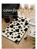Non-Slip Water-Absorbent Flocked Bathroom Mat & Foot Pad for Entrance