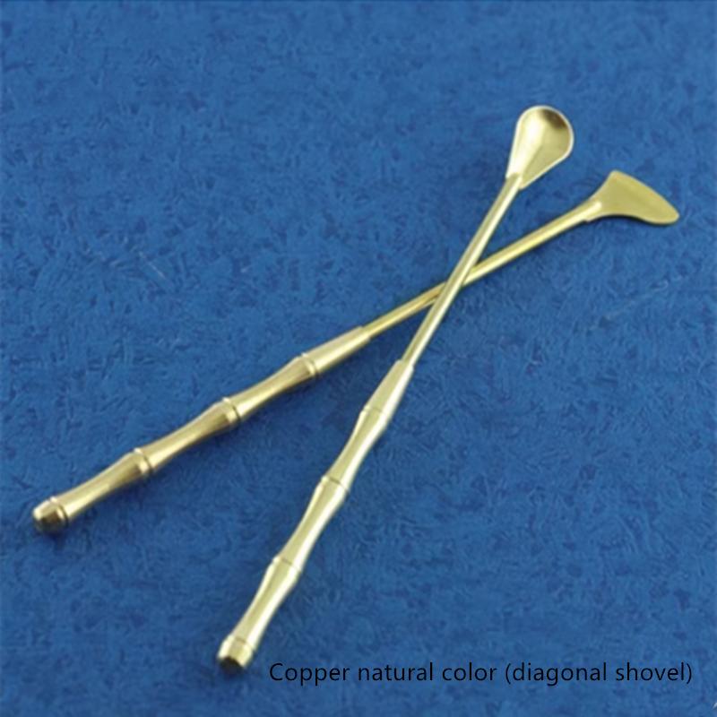 Antique Two - Piece Set of Incense Spoon Incense Shovel Brass Incense Tools DIY Household Indoor Seal Extension Incense Tools