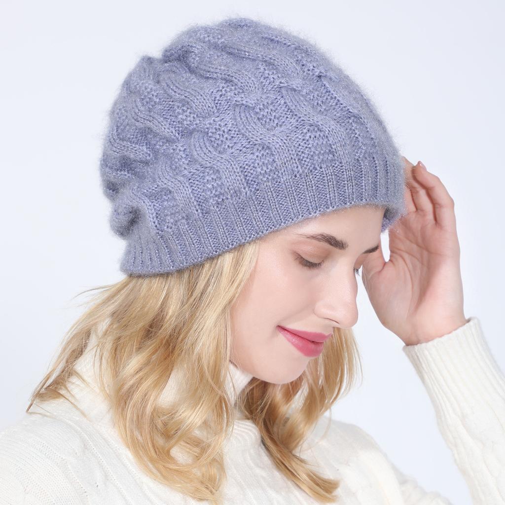 Veľkoobchod jeseň zima teplá pletená čiapka pre ženy plus fleece čiapky Skullies vonkajšie dámske vetruodolné termosnežné čiapky