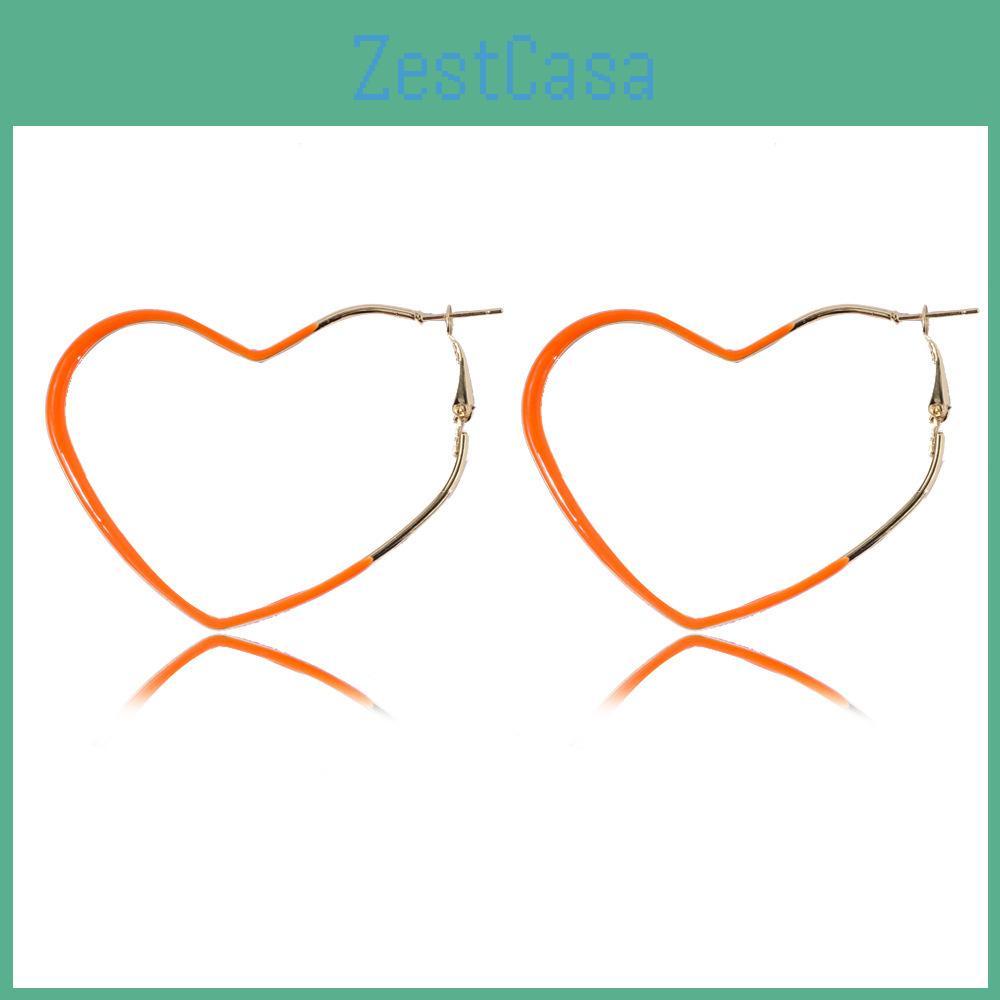 Geometric 2021 Elegant Heartshaped Alloy Earrings For Women In Colors Bright
